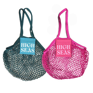 Sacs en filet <span class=keywords><strong>de</strong></span> coton portables en gros avec poignée, sacs <span class=keywords><strong>de</strong></span> courses pour supermarché, légumes et fruits, tissage ajouré, poignée longue, motif lettre - Product Image 3