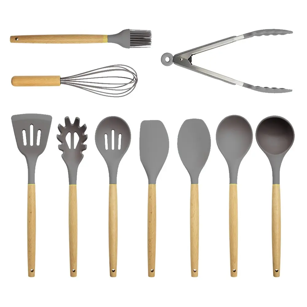 Kitchenware Tools Nonstick 12 Pcs Set Kitchen Utensils Silicone Kitchen Utensils Support For Spoon And Utensils