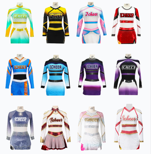 Uniformes de pom-pom girl noir/rouge/bleu/rose pour jeunes Ensemble d'uniformes de pom-pom girl <span class=keywords><strong>Allstar</strong></span> personnalisés - Product Image 4