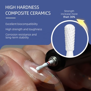 HYTOOS Embouts de ponceuse à ongles en céramique composite blanc nacré de 2 mm, haute dureté, embout professionnel pour ponceuse électrique, pour nettoyer les cuticules, enlever le gel et l'acrylique - Product Image 5