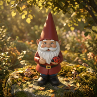Statue de gnome de jardin en résine peinte à la main, imperméable, ornement extérieur pour pelouse, décoration de jardin, figurines OEM/ODM, nain