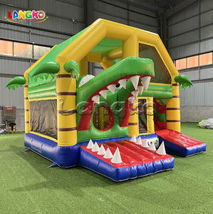 Casas de rebote de palmeras de la selva de grado comercial toboganes de agua inflables CASTILLO DE SALTO para alquiler de fiestas - Product Image 2