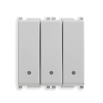 Tres interruptores de pared plateados 1P 20AX de 5.3 pulgadas de alto, 5.1 pulgadas de largo y 4.3 pulgadas de ancho - Product Image 1