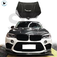 Capot moteur en fibre de carbone Best Fit pour BMW X6 F16 Tuning Style HM avec état neuf et vis incluses