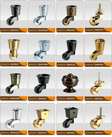 Meubles tasse ronde tasse carrée canapé-lit roulettes roue 25-35MM meubles en alliage de Zinc roulettes à billes roulettes classiques antiques