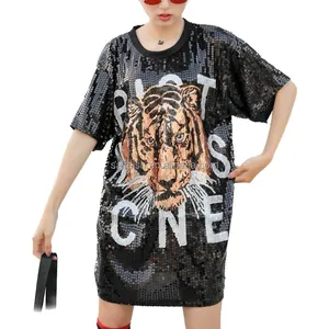 Saireish Animal Sequin Tiger Dropshipping Designer Summer Clothes Dresses Women