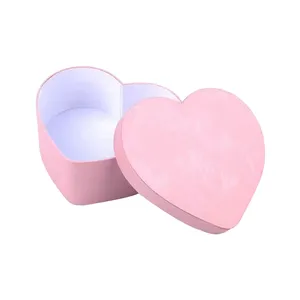 Caja de regalo de papel con tapa y base rígidas en forma de corazón para el Día de San Valentín, adecuada para regalar y personalizable según las necesidades. - Product Image 1