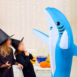 Costume gonflable de requin <span class=keywords><strong>Shrek</strong></span> pour adulte, costumes amusants d'Halloween, cosplay, costume de fantaisie, disfraz inflable adulto de tiburón - Product Image 2