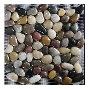 Azulejo de mosaico de baño de piedra de río natural, rebanada plana, adoquines y guijarros, <span class=keywords><strong>piedras</strong></span> de decoración - Product Image 6