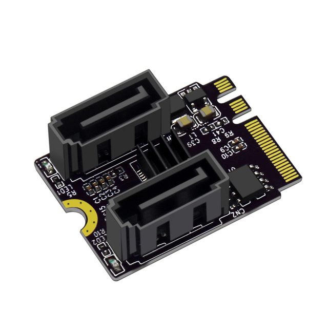 M2 to SATA3.0 Extended KEY A+E WIFI M.2 to SATA Hard Drive Adapter Card Without Drive JMB582