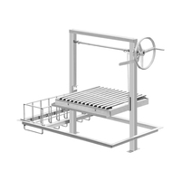 Barbecue Commercial Robuste en Acier Inoxydable au Charbon avec Ventilateur d'Extraction
