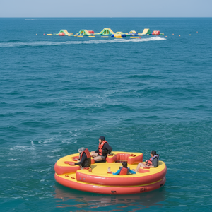 Bote Inflable de PVC de Alta Calidad <span class=keywords><strong>con</strong></span> <span class=keywords><strong>Respaldo</strong></span> Cómodo, Bote Giratorio Remolcable Tipo Banana, Twister Acuático UFO para Paseos en Bote Disco - Product Image 1