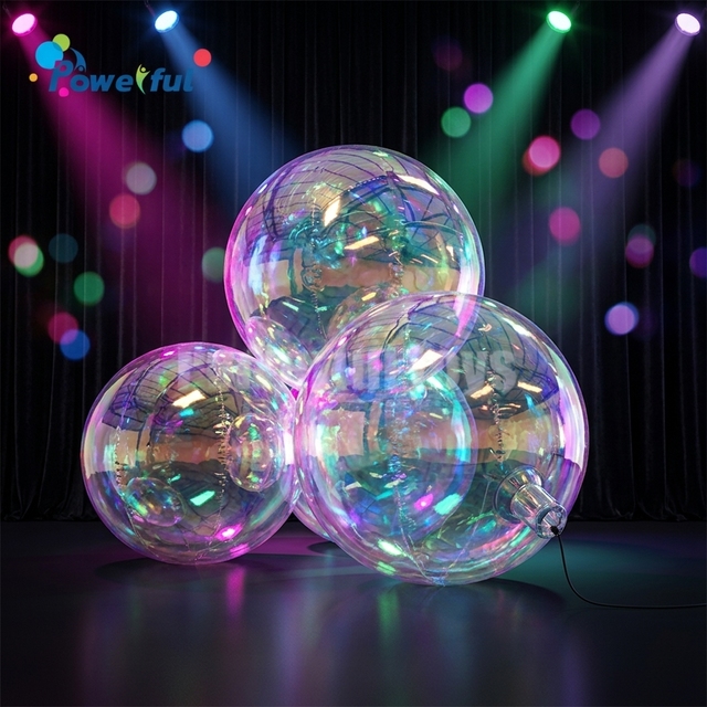 Hanging Inflatable Mirror Ball Mirror Balloon Giant Mirror Sphere for Decoration Sealed Iridiscent/Silver Ball