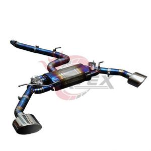 Échappement Catback Valvetronic Vortex Blue Burnt Titanium pour Audi RS3 2.5T, silencieux de course à découpe en forme de pie avec système à double embouts ovales - Product Image 3