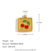 Songfu, recién llegado, abalorios DIY de moda para la fabricación de joyas, alas de amor de acero inoxidable, colgante de cereza, accesorios de joyería