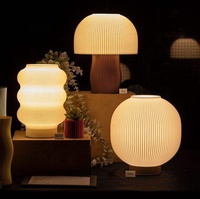 Lampe LED en forme de fleur imprimée en 3D personnalisée, vase en PLA, batterie rechargeable, base en bois, veilleuse pour la décoration de table à la maison
