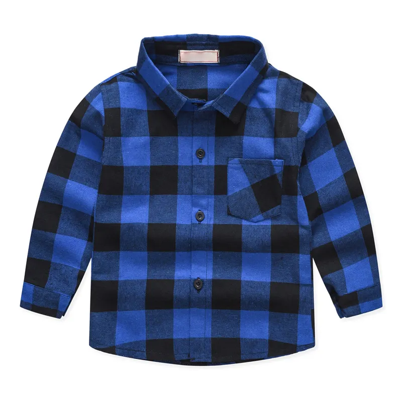 Camisa de nino OEM/ODM vêtements pour enfants de haute qualité les plus vendus chemisiers automne et hiver chemises à carreaux pour bébés garçons