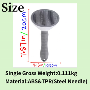 Tùy chỉnh thực hiện tự làm sạch vật nuôi bàn chải di động TPR chải chuốt lược với một-key tẩy lông cho chó mèo chăm sóc - Product Image 3