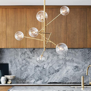 Plafonnier <span class=keywords><strong>suspendu</strong></span> composé de bulles de <span class=keywords><strong>verre</strong></span>, Design créatif nordique moderne, <span class=keywords><strong>Luminaire</strong></span> décoratif d'intérieur, idéal pour un salon, une salle à manger, une cuisine ou un café - Product Image 5