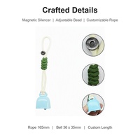 Clochette magnétique silencieuse en paracorde pour ours, 36 mm, colorée, pour camping, randonnée, sac à dos, avec cordon en nœud serpent, couleur personnalisée pour l'extérieur