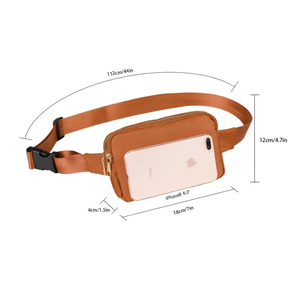 Sac banane en velours côtelé, double pochette, léger, unisexe, 2L, étanche, pour téléphone, vente en gros d'usine - Product Image 2