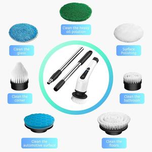 Brosse de nettoyage sans fil 9-en-1 réglable et détachable avec long manche pour voiture, toilettes, cuisine et maison - Product Image 4