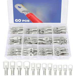 ขั้วต่อแบบกดเย็น60ชิ้นขั้วต่อสายแบตเตอรี่ AWG 8 6 4สำหรับงานหนัก - Product Image 1