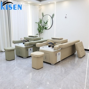 KISEN Fauteuil de lavage et de massage japonais pour spa capillaire, lit de salon de beauté avec bassin pour les pieds, lit de spa capillaire électrique avec pédicure - Product Image 5