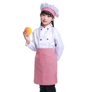 Bambini professionisti <span class=keywords><strong>Chef</strong></span> Cosplay bianco uniforme Costume di carnevale di Halloween festa per la cucina del bambino - Product Image 1
