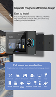 F6 Hotel Tuya Smart Life App Inwall Smart Home Control Panel Écran tactile 6 pouces avec bouton Zigbee Gateway BLE 2 Light Control