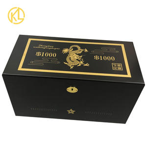 Répliques de billets en feuille d'or 1000, 1000000 pièces, Dragon chinois de hong kong avec lumière UV et certificat en bois - Product Image 5
