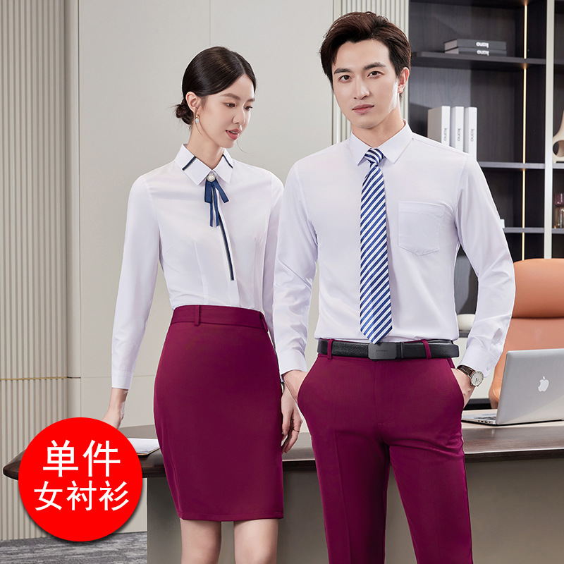 6722 Women's White Shirt and Bow Tie