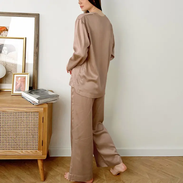 Benutzer definierte Großhandel Damen Pyjamas Zweiteiler Set 2024 Sommer, Neue Pyjamas Casual Sets Weiche Homewear Nachtwäsche Nachtwäsche/