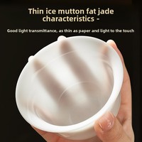 Service à thé en céramique Gaiwan à trois talents glace Jade porcelaine chinois Kung Fu thé brassage tasse bol glace Jade porcelaine soupière