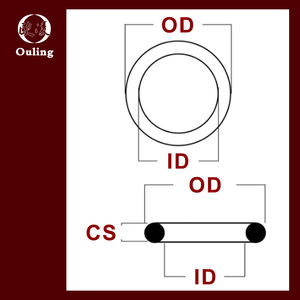 FKM уплотнительное кольцо толщиной cs2.4 мм, черные флуоровые Уплотнители для шайб FPM резиновые уплотнительные кольца в наличии OD6/7/8/9/10/11/12/13/14/15 мм - Product Image 5