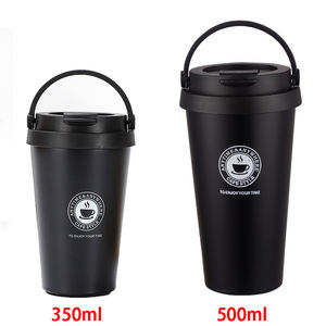 17oz 500ml 350ml 300ml 12oz Tasse de voyage noir mat avec fond en <span class=keywords><strong>liège</strong></span> et couvercle Tasses à café intérieures en céramique personnalisées Tasse à café chaude et froide - Product Image 6