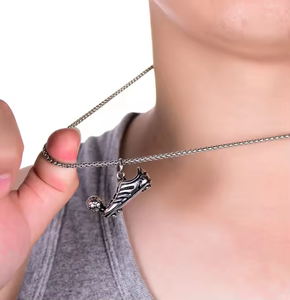 Collar con Colgante de Cadena de Acero Inoxidable Estilo <span class=keywords><strong>Punk</strong></span>, Zapatos de Fútbol Europeos Americanos Más Vendidos, para Hombre - Product Image 1
