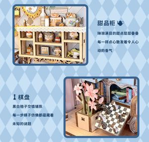 Nouvelle arrivée bricolage maison de poupée bricolage <span class=keywords><strong>livre</strong></span> Nook Design Original <span class=keywords><strong>Alice</strong></span> Tea Party journal exquis ornement 3D bricolage support cadeau parfait - Product Image 4
