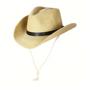 Sombreros de Paja Personalizados con Logotipo para Hombre, Sombrero de Paja de Verano para Playa, Sombrero de Vaquero, Sombrero de Salvavidas con Logotipo - Product Image 5