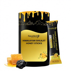 FocusHerb - Barras de Resina de Shilajit Puro del Himalaya con Miel Orgánica, 30 Barras, Apoyo Energético para Adultos - Product Image 1