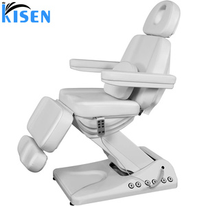 Table de massage électrique KISEN au design tendance avec moteur, lit pour extensions de cils blanc avec surmatelas pour salon de beauté et spa - Product Image 1