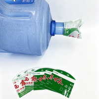 Manchon d'étiquetage rétractable en PVC haute résistance, anti-perforation et étanche, pour bouchon de 5 gallons, résistant à la déchirure, thermosensible, pour eau minérale