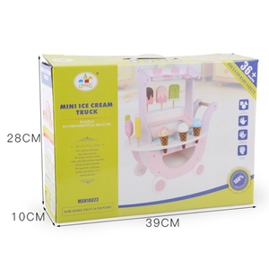 Développement des enfants <span class=keywords><strong>jouet</strong></span> en bois jouets de cuisine rose simulation crème glacée chariot de <span class=keywords><strong>supermarché</strong></span> - Product Image 5