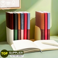 Proveedor Principal A5 180 °   Diario de Tapa Plana, Cuero Sintético, Artículos de Regalo, Logotipo Personalizado en Color, 2 Tonos, Cuaderno Portátil de Tapa Blanda para Oficina en Casa