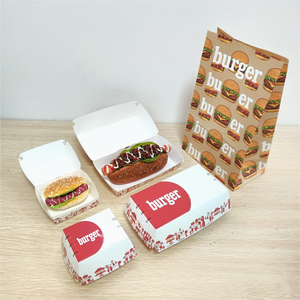 Boîtes d'emballage pour hamburgers imprimées sur mesure pour les restaurants de restauration rapide, boîtes jetables pour poulet frit, pop-corn et frites à emporter - Product Image 6