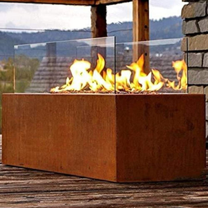 Outdoor Corten Steel Natural Propane Gas Fire Pit with Eco-Friendly Powder Coated Finish for Garden - Product Image 2