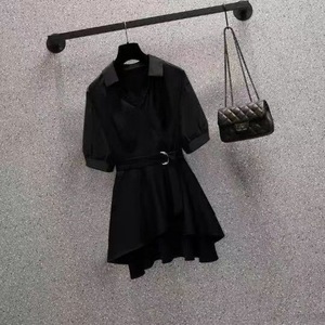 Camisa de verano de manga larga que combina con todo <span class=keywords><strong>para</strong></span> mujer, de talla grande, cintura ajustada a la moda, adelgazante, seductor <span class=keywords><strong>para</strong></span> niñas regordetas, Sudeste Asiático - Product Image 3