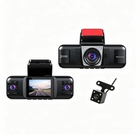 Caméra de tableau de bord avec écran tactile IPS à 4 objectifs, enregistrement en boucle, 1080P, WIFI, DVR de voiture avec garantie d'un an