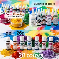 Colorants alimentaires multicolores hydrosolubles de qualité alimentaire pour la décoration de gâteaux, 10 ml et 30 ml