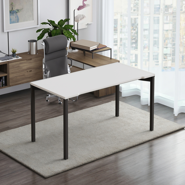 Office furniture 1200*600 office table black Metal Computer Gaming Workstation Desk Smart Cable Management for table office desk